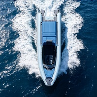 Bateau semi-rigide en aluminium de 9,9 m avec deux moteurs hors-bord Yamaha puissants, bateau semi-rigide en aluminium de 33 pieds pour la location et les croisières
