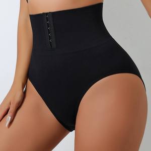 Culotte sans couture taille haute ventre plat façonnage slips avec crochet femmes sous-vêtements post-partum confort contrôle de l'abdomen sous-vêtements - Product Image 1