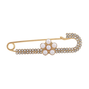 Broche géométrique en strass en alliage de zinc pour femme, épingle de mode pour fête, boucle de foulard, attache de vêtement - Product Image 5