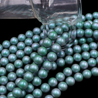 Stock à vendre 6MM 8mm couleur bleue et verte avec des perles de verre en vrac brillantes pour la fabrication de bijoux et de colliers et de bracelets de perles
