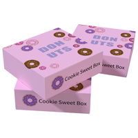 Faltbare flache Papp plätzchen süße Dessert Donut Box Verpackung benutzer definierte Druck Versand Party Dessert Donut Papier Box