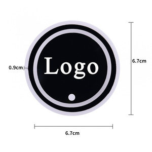 Shang Fu Multifunctional Cup Holder 6.7cm Acrylic <b>Light</b> Up Water Coaster With <b>Sensor</b> <b>Led</b> Ambient <b>Light</b> For Car - Product Image 1