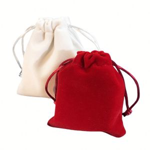 Pochette en velours à cordon de serrage personnalisable, sac de rangement portable pour bijoux, boucles d'oreilles et colliers - Product Image 2