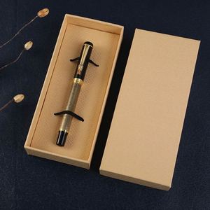Custom Logo Luxury Personalised Gold Brass Bamboo Wood Turning Gel <b>Pens</b> Kits Woodturning With Paper <b>Box</b> - Product Image 5