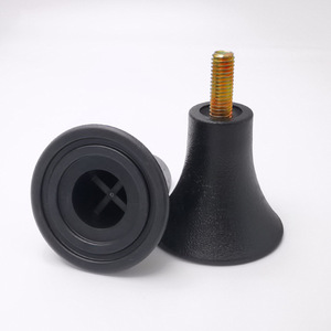 <b>Adjustable</b> Furniture Feet Black Plastic Flared Design With Screws For Bed <b>Table</b> Cabinet <b>Legs</b> Easy Installation - Product Image 2