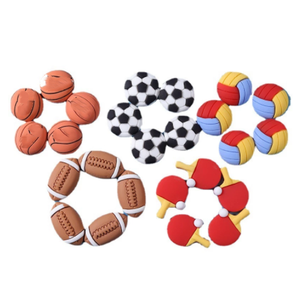 Cabujones planos deportivos de resina para decoración del hogar, 100 unidades, para fútbol, baloncesto, voleibol, Softball, bricolaje - Product Image 1