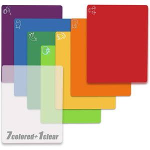 2021 New product Wholesale custom Multifunction flexible Colored plastic cutting chopping board mats set blocks for kitchen