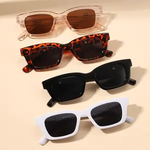 Set Package - 4 pcs men's and women's acrylic rectangular fashionable sunglasses suitable for daily use on the go