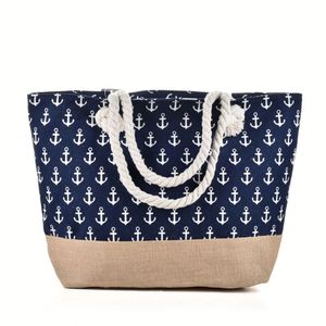 Sac de plage en nylon personnalisé avec logo, grande capacité, durable, pour voyage en famille, sac de plage en maille pour femmes, sac de plage d'été - Product Image 6
