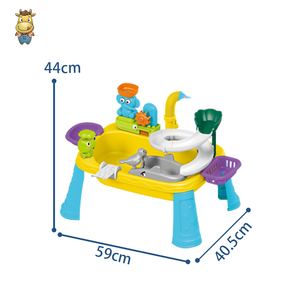 Table de jeu électrique pour enfants avec pêche, fontaine et éléments sensoriels pour l'extérieur – Jouet de plage pour tout-petits - Product Image 3