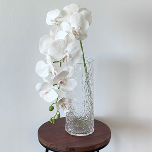 Fleur d'orchidée artificielle 3D à toucher réel pour la décoration de mariage, 9 têtes, vente en gros - Product Image 2