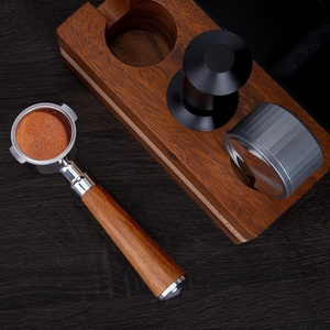 <span class=keywords><strong>Porte</strong></span>-<span class=keywords><strong>filtre</strong></span> à café expresso en métal avec poignée en bois à 3 oreilles, 51/54/58 mm, éco-responsable, sans fond, pour <span class=keywords><strong>Delonghi</strong></span> - Product Image 5
