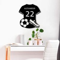Letrero LED de Neón Personalizado con Diseño de Camiseta de Fútbol, Alimentado por USB, Decoración Deportiva para Pared, Ideal para Bares, Fiestas y Regalos