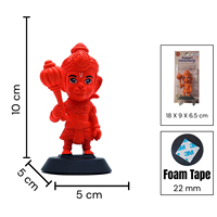 Idole de Hanuman peinte à la main, décorations spirituelles pour la maison, le temple, le bureau, le tableau de bord de la voiture et artisanat en résine