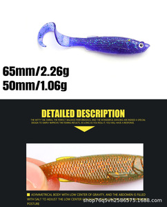 Señuelo de Pesca Supercontinent Swimbait Shad S-Tail, Cebo Suave de 5cm/6.5cm para Pesca de Lúcio, Lucioperca y Depredadores, con Ojos 3D - Product Image 2