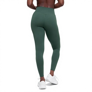Leggings de Yoga de Cintura Alta y Largo Completo, Transpirables, Sin Costuras, de Spandex, Color Sólido, con Cintura Elástica y Franja Lateral Luminosa - Product Image 2