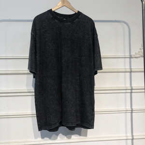 Logo personnalisé surdimensionné blanc uni vintage 100% coton lavage à l'acide été chaud décontracté ample Streetwear vêtements t-shirts pour hommes - Product Image 2