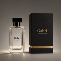 Flacon de parfum personnalisé à vaporisation fine, 100 ml, 50 ml, flacon de parfum carré vide, flacon de parfum en verre de 30 ml avec boîte