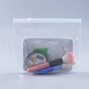 Vendita calda di grande capacità <span class=keywords><strong>trasparente</strong></span> in PVC borsa per il trucco Logo personalizzato resistente all'acqua sacchetti cosmetici alla rinfusa di colore nero - Product Image 6