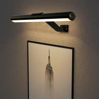 Barre de lumière LED USB moderne lampe de bureau alimentée par tactile et gradable couleur noire pour le salon et l'ordinateur moniteur télécommande