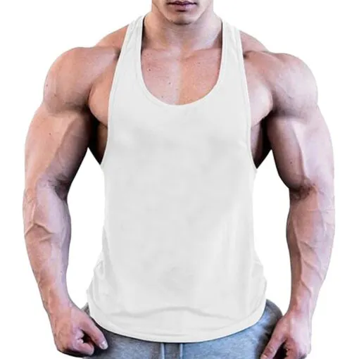 Toptan stringer tank top vücut geliştirme pamuk polyester spor salonu slim fit erkek atlet