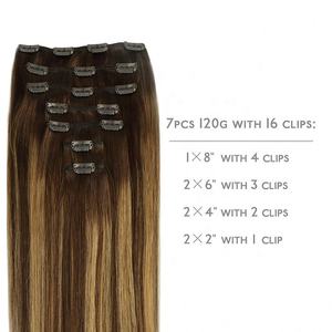 Extensiones de Cabello Humano Virgen Remy con Doble Trama, Liso, con Clip, Estilo Ondulado Natural, Precio Inmejorable - Product Image 2