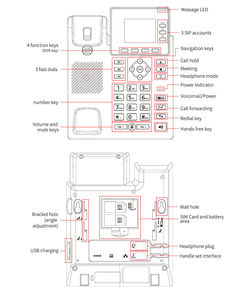 Điện Thoại Cố Định Không Dây WiFi Cố Định 4G Điện Thoại Để Bàn Mạng <span class=keywords><strong>SIP</strong></span> Khách Sạn Văn Phòng Trường Học - Product Image 6