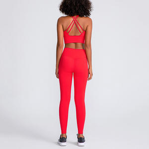 Vêtements de fitness avec logo personnalisé, ensembles de leggings de yoga à compression élevée et soutien-gorge de sport haute performance, ensemble de tenue de sport pour femmes - Product Image 6