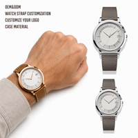 Montres à quartz pour hommes personnalisées avec bracelet en cuir japonais, mouvement à aiguilles de 20 mm, ODM/OEM tendance