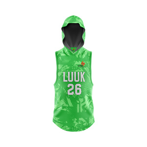 High Quality Custom 7on7 Football Sleeveless Hoodie Jersey Lightweight Breathable Training Wear Sublimation All Sizes - Product Image 3