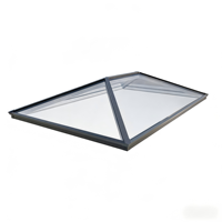 Hutte forestière à induction intelligente lucarne automatique grande fenêtre fixe en verre en alliage d'aluminium