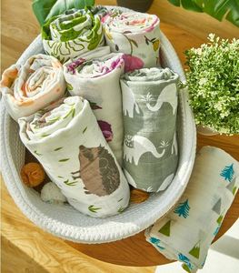Washable Pure Cotton Baby Muslin <b>Wrap</b> <b>Blanket</b> 6 Layers Non-fading Gauze Swaddle with Screen Printed - Product Image 2