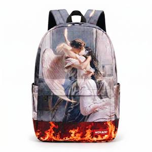 Sac à dos scolaire unisexe WOKADE vintage classique avec impression <span class=keywords><strong>de</strong></span> peinture à l'huile, grande capacité, fermeture éclair, logo personnalisé, pour étudiants - Product Image 1