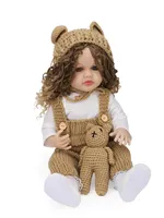 Mehrsprachige Konversationsaufzeichnung 22 Zoll Lebensechte Neugeborenen-Babypuppe Weiche Silikon-Vinyl-Mädchenpuppe Geburtstagsgeschenk Anpassbar