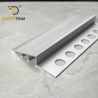 DECORTTRIM Profilé d'escalier en aluminium antidérapant pour la transition entre carrelage et bois