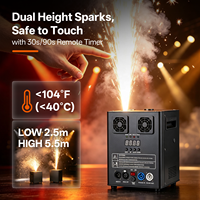 Lot de 4 machines à étincelles froides 700W avec flight case, équipement d'effets de scène pour mariages, télécommande DMX, machine à fontaines de feux d'artifice