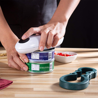 Gadget de Cuisine Portable à Touche Unique, Ouvre-Bouteilles Personnalisés à Bord Lisse, Mini Ouvre-Bocaux Automatique Portatif, Ouvre-Boîtes Électrique Automatique