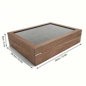 Caja de Almacenamiento de Gafas de Madera con 8 Compartimentos, Exhibidor de Gafas de Sol, Organizador de Joyas, Venta al Por Mayor Personalizada - Product Image 5
