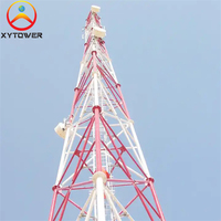 Tour de communication en treillis d'antenne radio à micro-ondes tubulaire à 3 pattes à prix compétitif