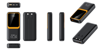 Batterie externe portable 20000 mAh avec câbles doubles intégrés, cadeaux promotionnels, batterie externe avec grand écran LED