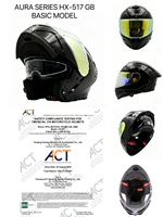 Casque de moto intégral modulaire noir DFG HX-517 en ABS avec éclairage LED, double visière, fermeture rapide, toutes saisons, homologué DOT