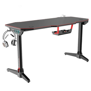 2020 Hot Sale Customized RGB <span class=keywords><strong>Gaming</strong></span> desk with colorful light racing pc table - Product Image 2