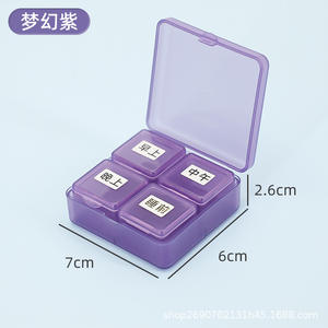 Sishubanghu Portable PP Plastic Pillbox Mini Oral <b>Daily</b> Use Reminder Three Times a Day <b>Pill</b> Taking Scheduler - Product Image 4