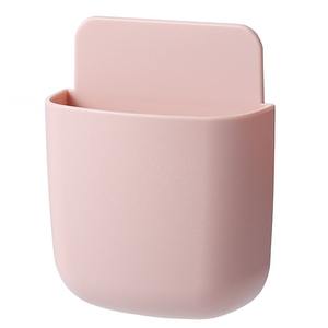 Caja de almacenamiento de control remoto de plástico para TV AC moderno montado en la pared único estante de carga de teléfono de cabecera sostenible estante sin Taladro - Product Image 5