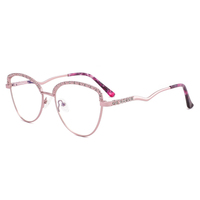 Kacamata Optik Wanita Model Baru 2026 Berkualitas Tinggi, Bingkai Logam Solid Klasik, Bentuk Kupu-kupu, Desain Fashionable yang Dapat Dipersonalisasi
