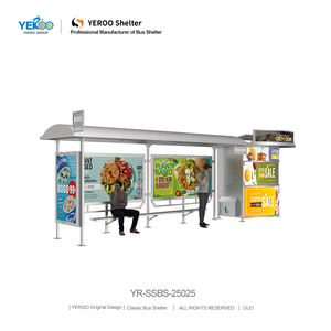 Parada de Autobús Inteligente Moderna Personalizada de Acero Galvanizado con Pantalla Digital y Sistema de Anuncios con Iluminación LED - Product Image 2