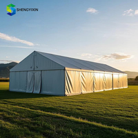 Grande tenda da magazzino all'aperto per lo stoccaggio di grandi e piccoli oggetti supporto su misura industriale tenda di stoccaggio in alluminio