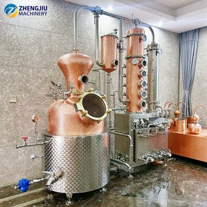 Alambic hybride en cuivre rouge de haute qualité ZJ 300L, nouveau design à fossettes, pour distillerie - Product Image 2