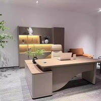 Ensemble de chaises de bureau moderne de gestionnaire de luxe meubles ergonomiques de qualité commerciale bureau en forme de L