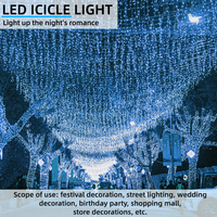 Guirlandes lumineuses LED en forme de rideau, étanches IP65, 220V, décorations extérieures pour le Nouvel An, Noël, Halloween, mariages, fêtes